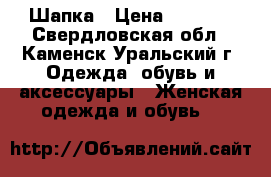 Шапка › Цена ­ 1 600 - Свердловская обл., Каменск-Уральский г. Одежда, обувь и аксессуары » Женская одежда и обувь   